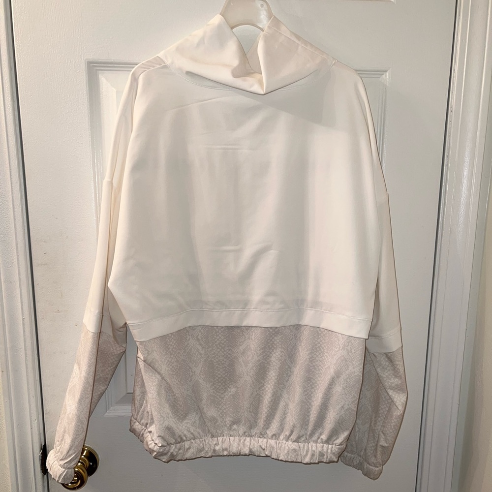 Athleta Pearl White Python Run With It Half Zip P… - image 2